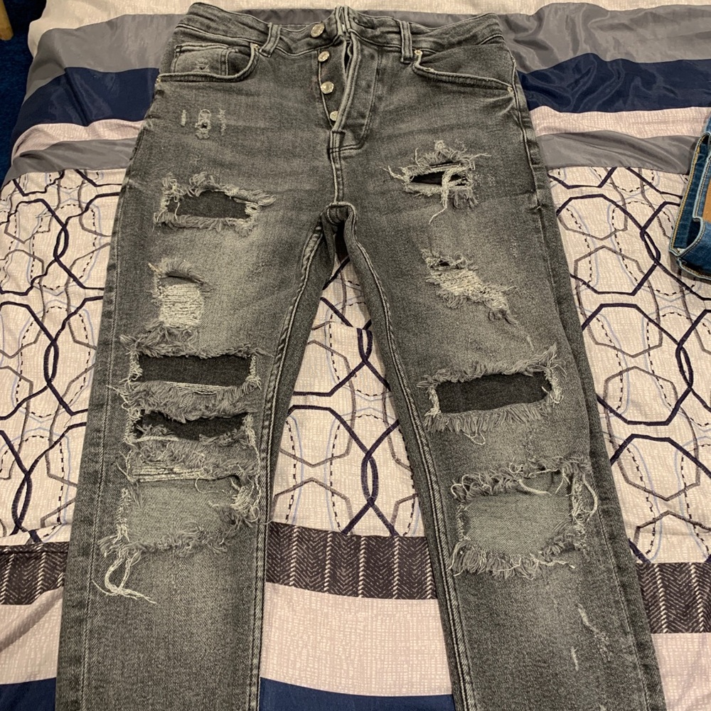 Men’s Zara Ripped Skinny Jeans Sz 30x30